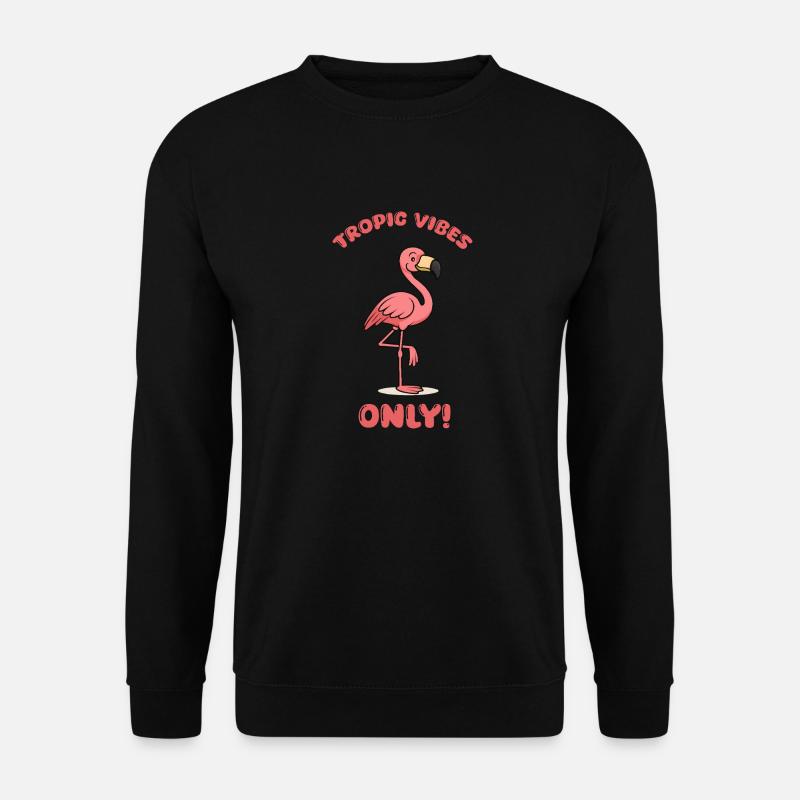 Flamingo Comic Tropic - Unisex Sweatshirt - black