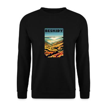 Beskides Montagnes Pologne Paysage - Sweat-shirt Unisexe - noir - Devant - Alina (178cm) & Michal (187cm)