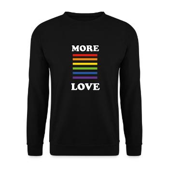 More love gay pride rainbow - Unisex Sweatshirt - black - Front - Alina (178cm) & Michal (187cm)