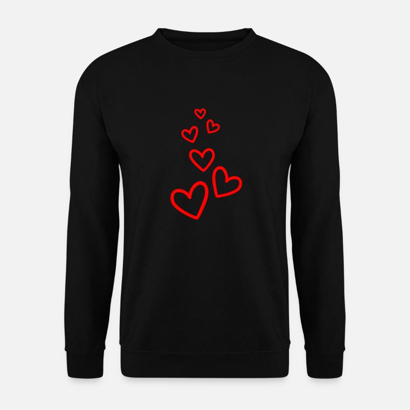 Herzen Liebe - Unisex Pullover - Schwarz