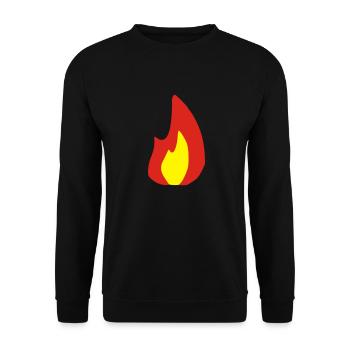 Fire - Flame - Hot - Burn - Unisex Sweatshirt - black - Front - Alina (178cm) & Michal (187cm)