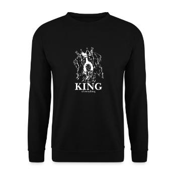 BERNESE MOUNTAIN DOG King dog saying dogs Wilsigns - Unisex Sweatshirt - black - Front - Alina (178cm) & Michal (187cm)
