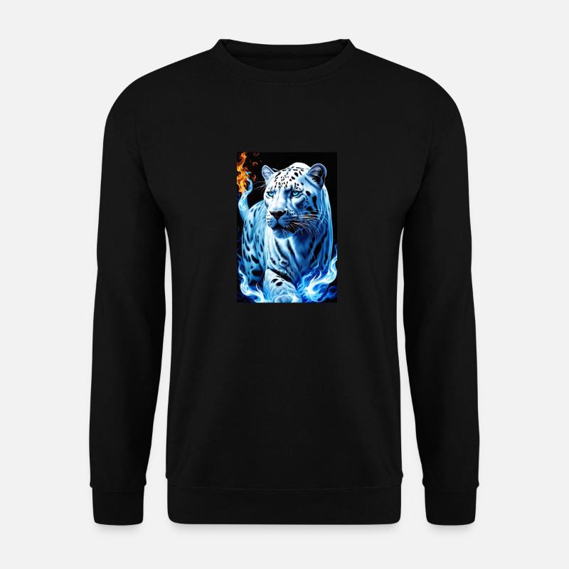 White Animals Leopard - Unisex Pullover - Schwarz