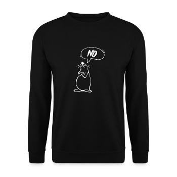 Non - Sweat-shirt Unisexe - noir - Devant - Alina (178cm) & Michal (187cm)