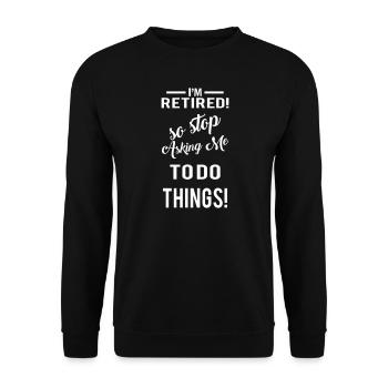 Pension Senior Pension - Unisex Sweatshirt - black - Front - Alina (178cm) & Michal (187cm)
