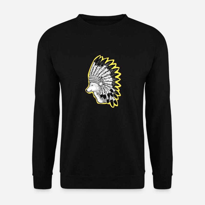Wolf - Unisex Pullover - Schwarz