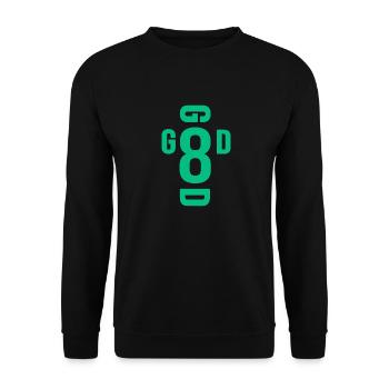 Jesus Christ "good god" belief in God bibelfers - Unisex Sweatshirt - black - Front - Alina (178cm) & Michal (187cm)