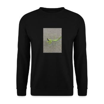 Nicer Hüpfer - Unisex Pullover - Schwarz - Vorne - Alina (178cm) & Michal (187cm)