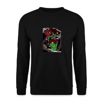 The Secretary - Unisex Sweatshirt - black - Front - Alina (178cm) & Michal (187cm)