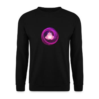 Unicorn frog neon optics rave psychedelic - Unisex Sweatshirt - black - Front - Alina (178cm) & Michal (187cm)