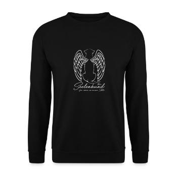 MEIN SEELENHUND Wilsigns Regenbogenbrücke - Unisex Pullover - Schwarz - Vorne - Alina (178cm) & Michal (187cm)