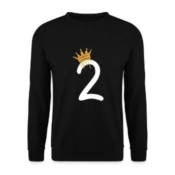 2 - Unisex Pullover - Schwarz - Vorne - Alina (178cm) & Michal (187cm)