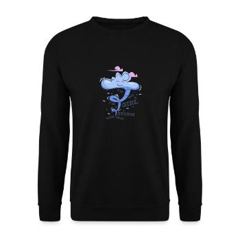 Mädchen Sturm - frech selbstbewusst Spruch - Unisex Pullover - Schwarz - Vorne - Alina (178cm) & Michal (187cm)