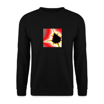 00044 A HERZ rot - Unisex Pullover - Schwarz - Vorne - Alina (178cm) & Michal (187cm)