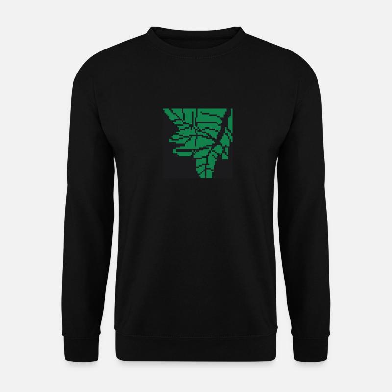 Feuille pixel art - Sweat-shirt Unisexe - noir
