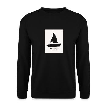 Let the wind guide you to new horizons. - Unisex Sweatshirt - black - Front - Alina (178cm) & Michal (187cm)
