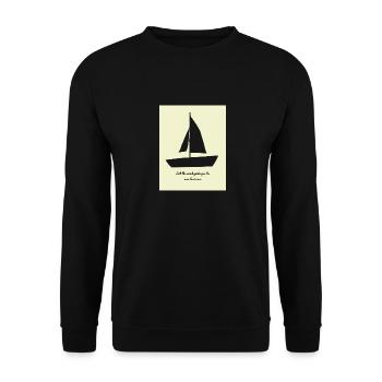 Let the wind guide you to new horizons. - Unisex Sweatshirt - black - Front - Alina (178cm) & Michal (187cm)