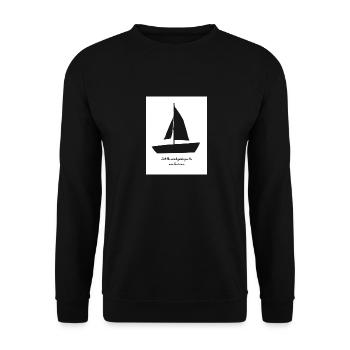 Let the wind guide you to new horizons. - Unisex Sweatshirt - black - Front - Alina (178cm) & Michal (187cm)