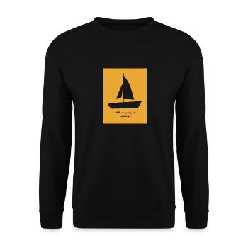 Let the wind guide you to new horizons. - Unisex Sweatshirt - black - Front - Alina (178cm) & Michal (187cm)