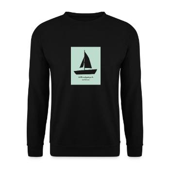 Let the wind guide you to new horizons. - Unisex Sweatshirt - black - Front - Alina (178cm) & Michal (187cm)