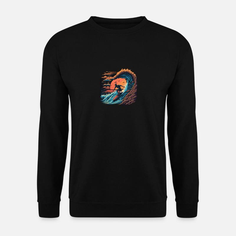 Palmen Strand Surfer Boy - Unisex Pullover - Schwarz