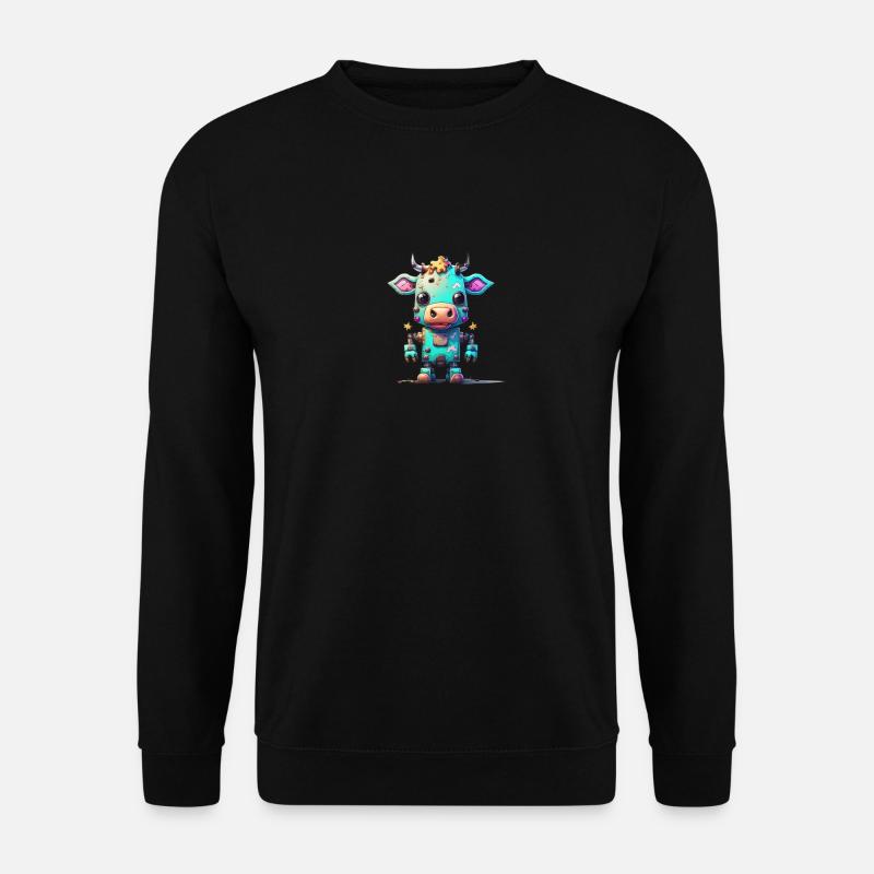 Roboter Kuh - Unisex Pullover - Schwarz