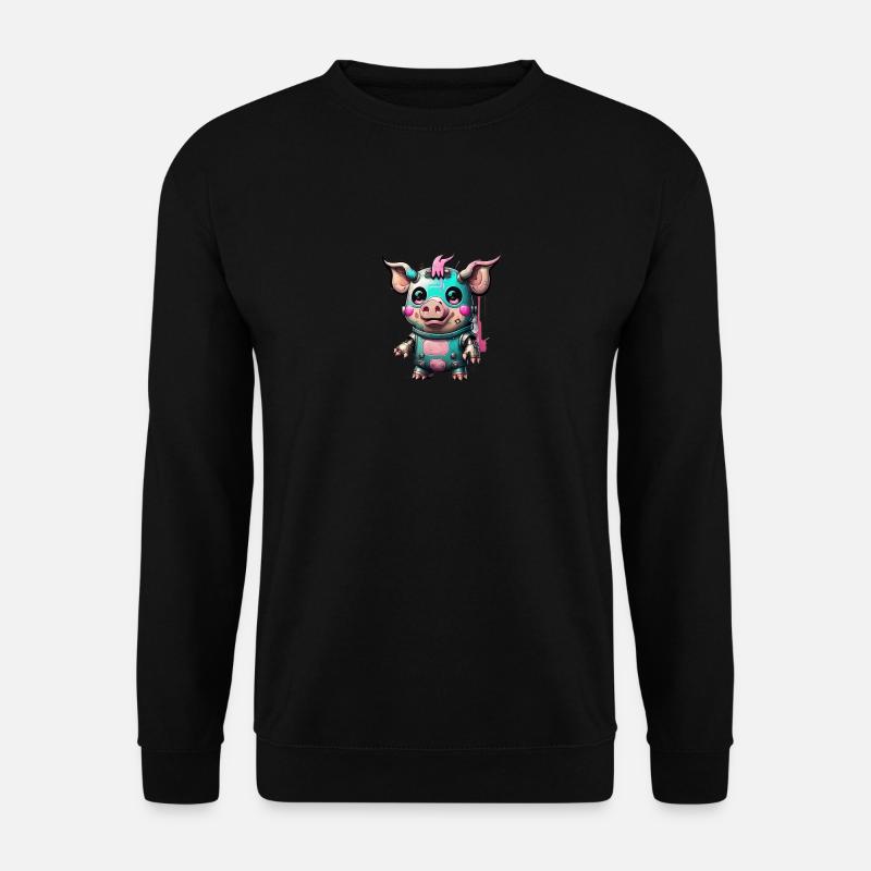 Robot Pig - Unisex Sweatshirt - black