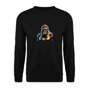 The Bronze Gorilla - Unisex Sweatshirt - black - Front - Alina (178cm) & Michal (187cm)