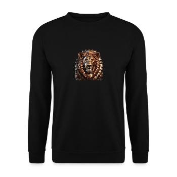 The Bronze Lion - Unisex Sweatshirt - black - Front - Alina (178cm) & Michal (187cm)