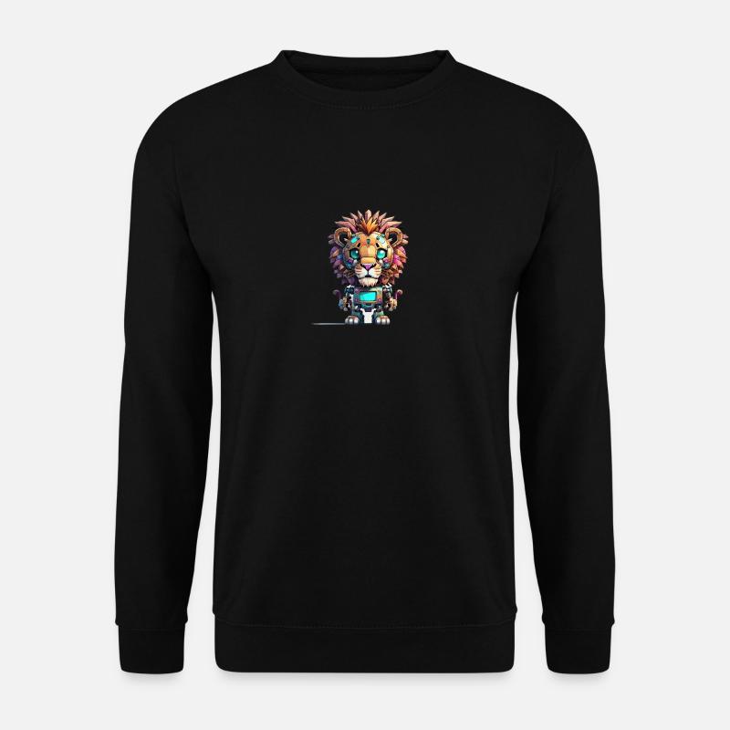 Roboter Löwe - Unisex Pullover - Schwarz