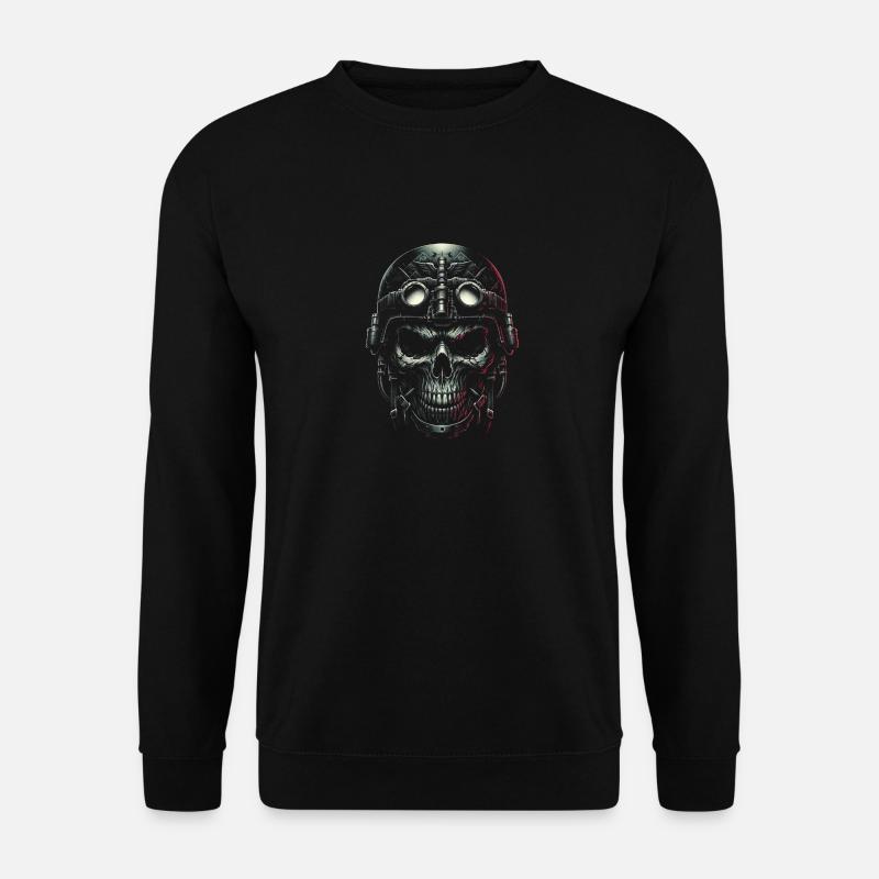 Aviator Skull Pilot - Unisex Sweatshirt - black