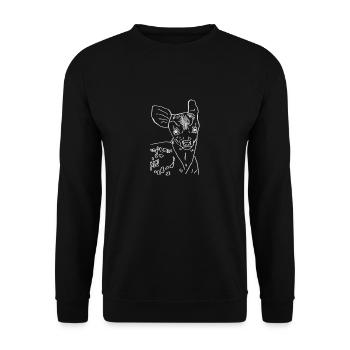 Blanc fauve - Sweat-shirt Unisexe - noir - Devant - Alina (178cm) & Michal (187cm)
