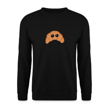 Doux croissant avec des yeux - Sweat-shirt Unisexe - noir - Devant - Alina (178cm) & Michal (187cm)