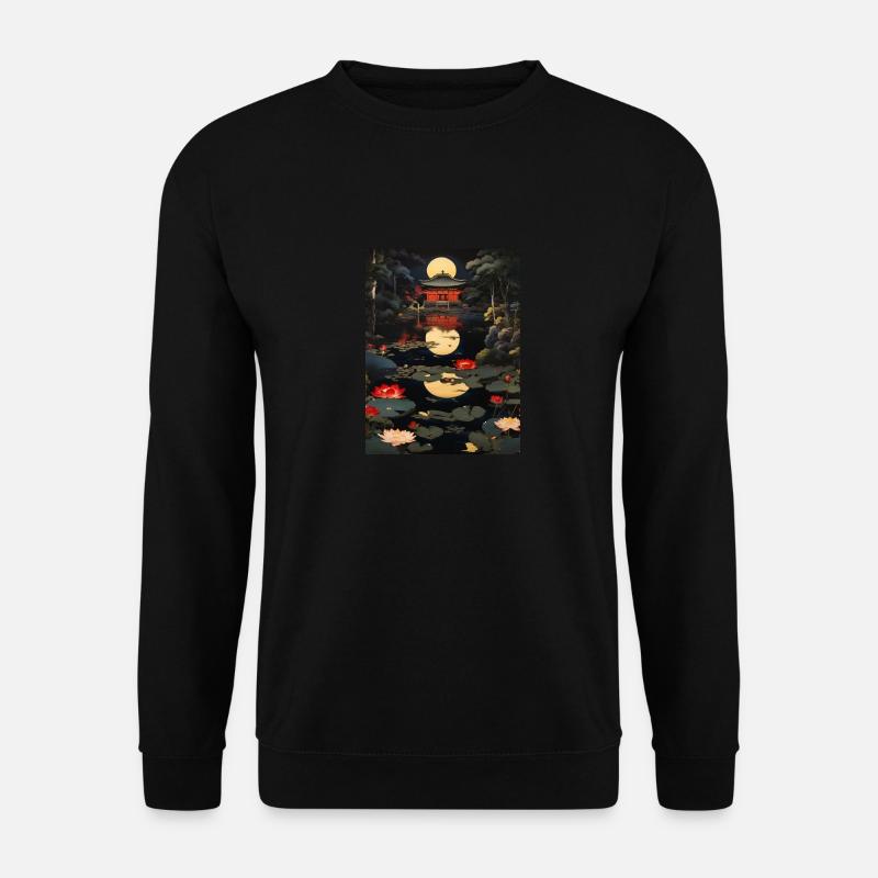 Japanische Kunst Illustration Malerei - Unisex Pullover - Schwarz