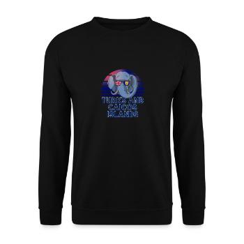 Turks- und Caicosinseln - Unisex Pullover - Schwarz - Vorne - Alina (178cm) & Michal (187cm)