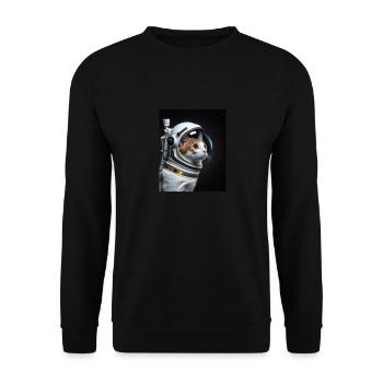 Chat comme astronaute - Sweat-shirt Unisexe - noir - Devant - Alina (178cm) & Michal (187cm)