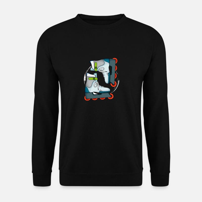 Inline Skates Skater Logo - Unisex Pullover - Schwarz