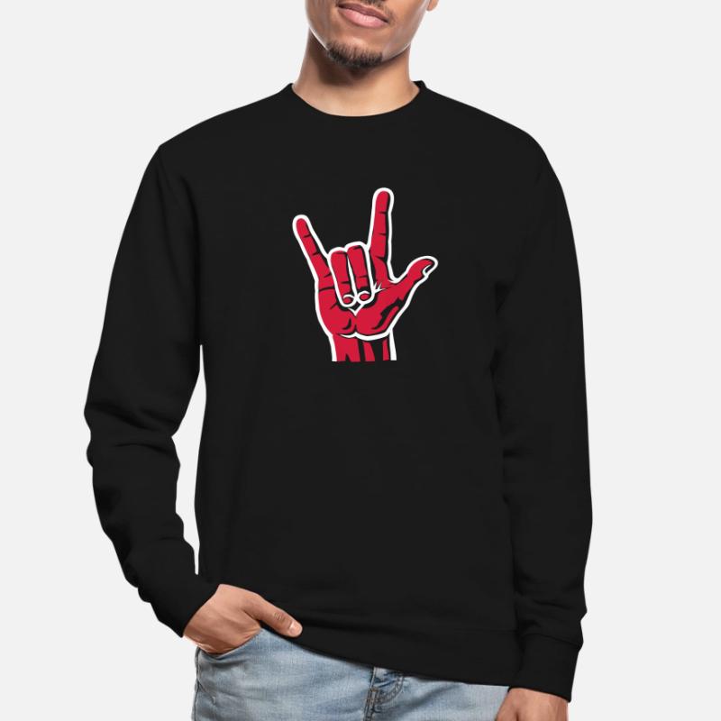 Devil Rock Hand (short) 2c Unisex Sweatshirt