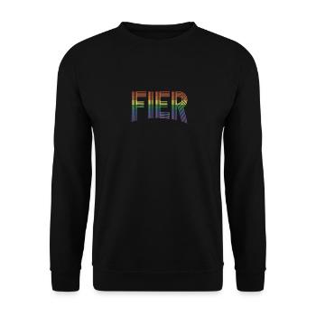 LGBT - fier - Sweat-shirt Unisexe - noir - Devant - Alina (178cm) & Michal (187cm)