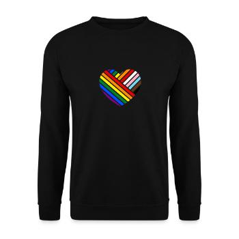 LIEBE - klassisches Thema - Unisex Pullover - Schwarz - Vorne - Alina (178cm) & Michal (187cm)