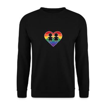 girlsheart2 - Unisex Pullover - Schwarz - Vorne - Alina (178cm) & Michal (187cm)