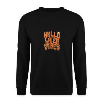Retro Halloween Vibes - Unisex Pullover - Schwarz - Vorne - Alina (178cm) & Michal (187cm)