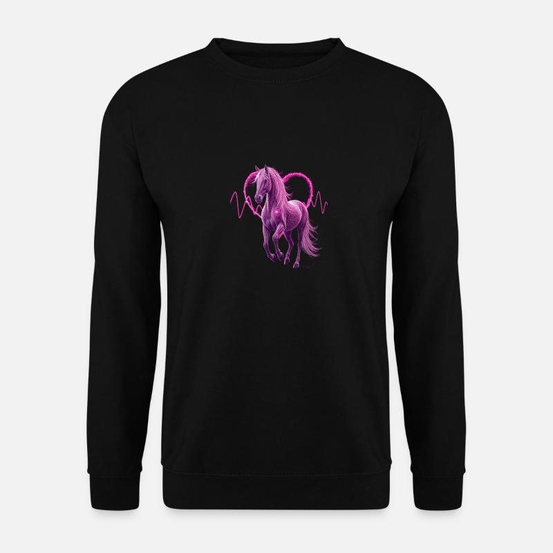 HerzschlagPferd - Unisex Pullover - Schwarz