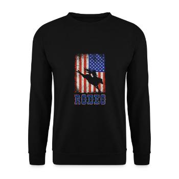 Rodeo - Unisex Sweatshirt - black - Front - Alina (178cm) & Michal (187cm)