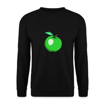 Apfel - Unisex Pullover - Schwarz - Vorne - Alina (178cm) & Michal (187cm)