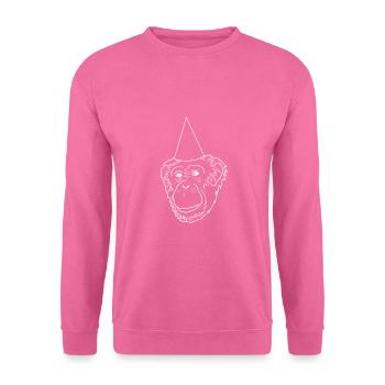 Tête de singe licorne Idée Design haut de gamme - Sweat-shirt Unisexe - rose - Devant
