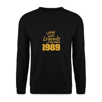 Jahr 1989 - Unisex Pullover - Schwarz - Vorne - Alina (178cm) & Michal (187cm)