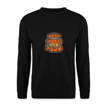 Town 1983 - Unisex Sweatshirt - black - Front - Alina (178cm) & Michal (187cm)