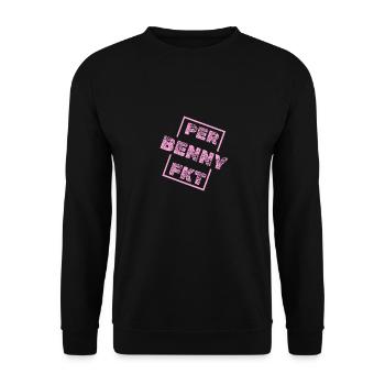 Geschenk für Benny - Unisex Pullover - Schwarz - Vorne - Alina (178cm) & Michal (187cm)