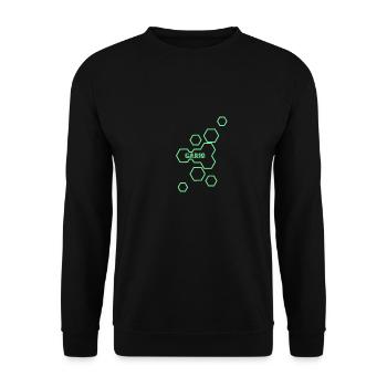 Name Carlo - Unisex Sweatshirt - black - Front - Alina (178cm) & Michal (187cm)